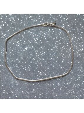 Silver Tone Snake Chain Choker Necklace